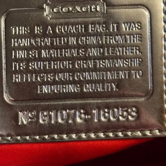 Coach Black and Red Shoulder Bag - Picture 9 of 10